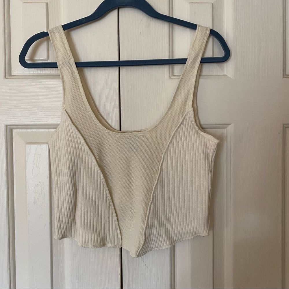 Forever 21 Cream Cropped Tank